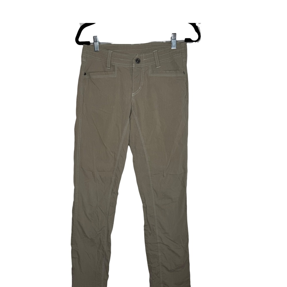 Kuhl Pants Womens 4‎ Tan Khaki Hiking Outdoor Stretch Lightweight Straight Leg